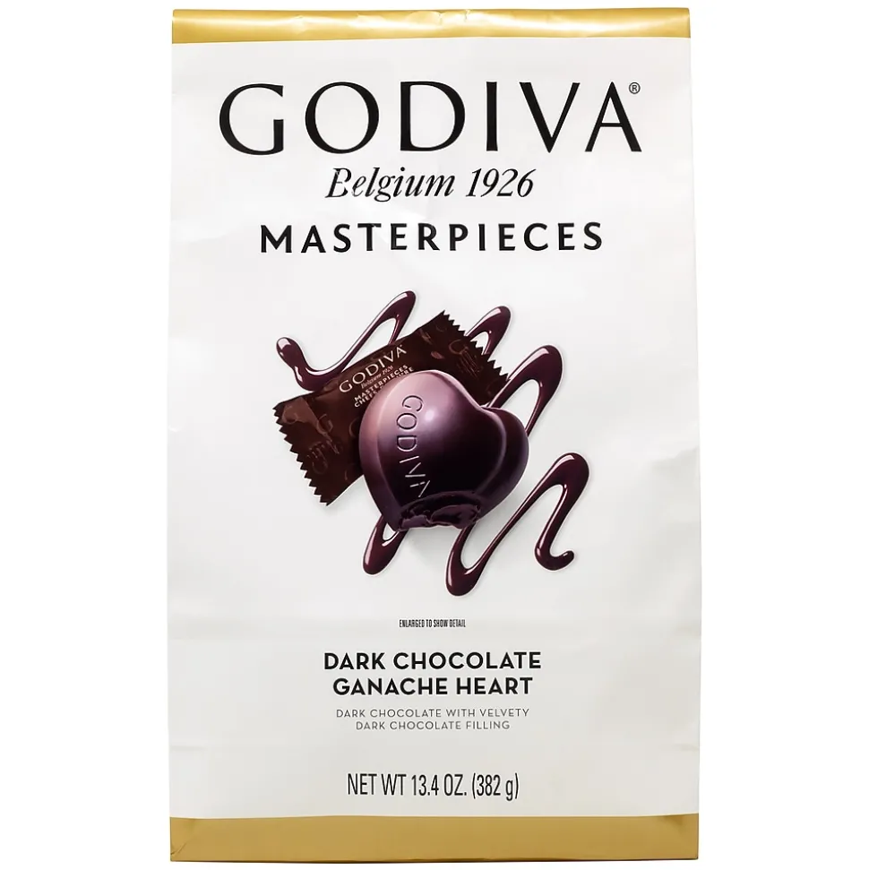Godiva Masterpieces Ganache Heart Dark Chocolate Pieces, 13.4 oz. (220-01995)
