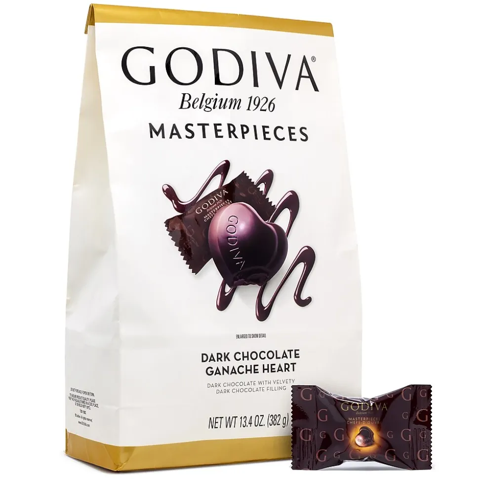 Godiva Masterpieces Ganache Heart Dark Chocolate Pieces, 13.4 oz. (220-01995)
