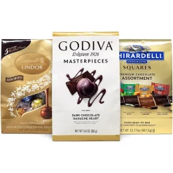 Godiva Miniatures Assorted Chocolate, 3/Pack (600-00730)
