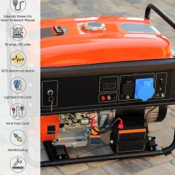 GoGreen Power 100' Indoor/Outdoor Extension Cord, 3-Outlet, 12 AWG, Orange (GG-15200)