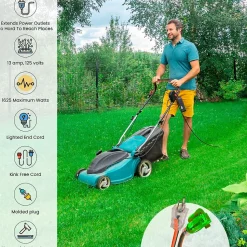 GoGreen Power 50' Indoor/Outdoor Extension Cord, 16 AWG, Orange (GG-13750)