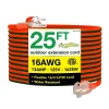 GoGreen Power 25' Indoor/Outdoor Extension Cord, 16 AWG, Orange (GG-13725)