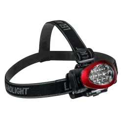 GoGreen Power 10 LED Head light with Strobe, Red (GG-113-10HLRD)