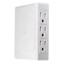 GoGreen Power Side Mount Wall Tap, 6 Outlet White (GG-16000TSM)