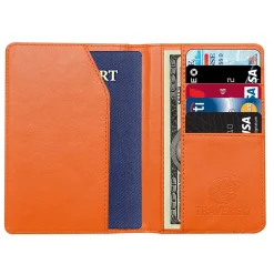 GoGreen Power Travergo Passport Holder, Orange (TR1240OR)
