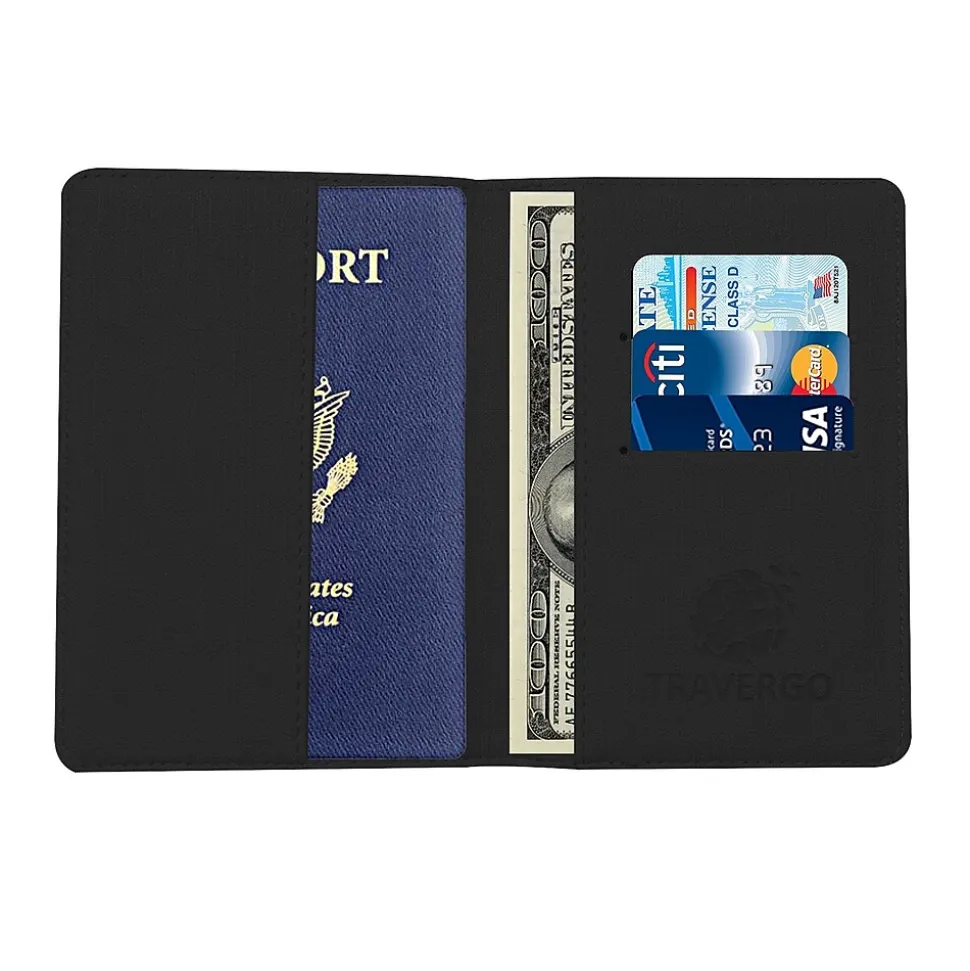 GoGreen Power Travergo Passport Holder, Black (TR1220BK)
