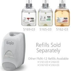 GOJO FMX 12 Wall Mounted Hand Soap Dispenser, Gray/Silver (5150-06)