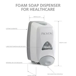 GOJO FMX 12 Wall Mounted Hand Soap Dispenser, Gray/Silver (5160-06)