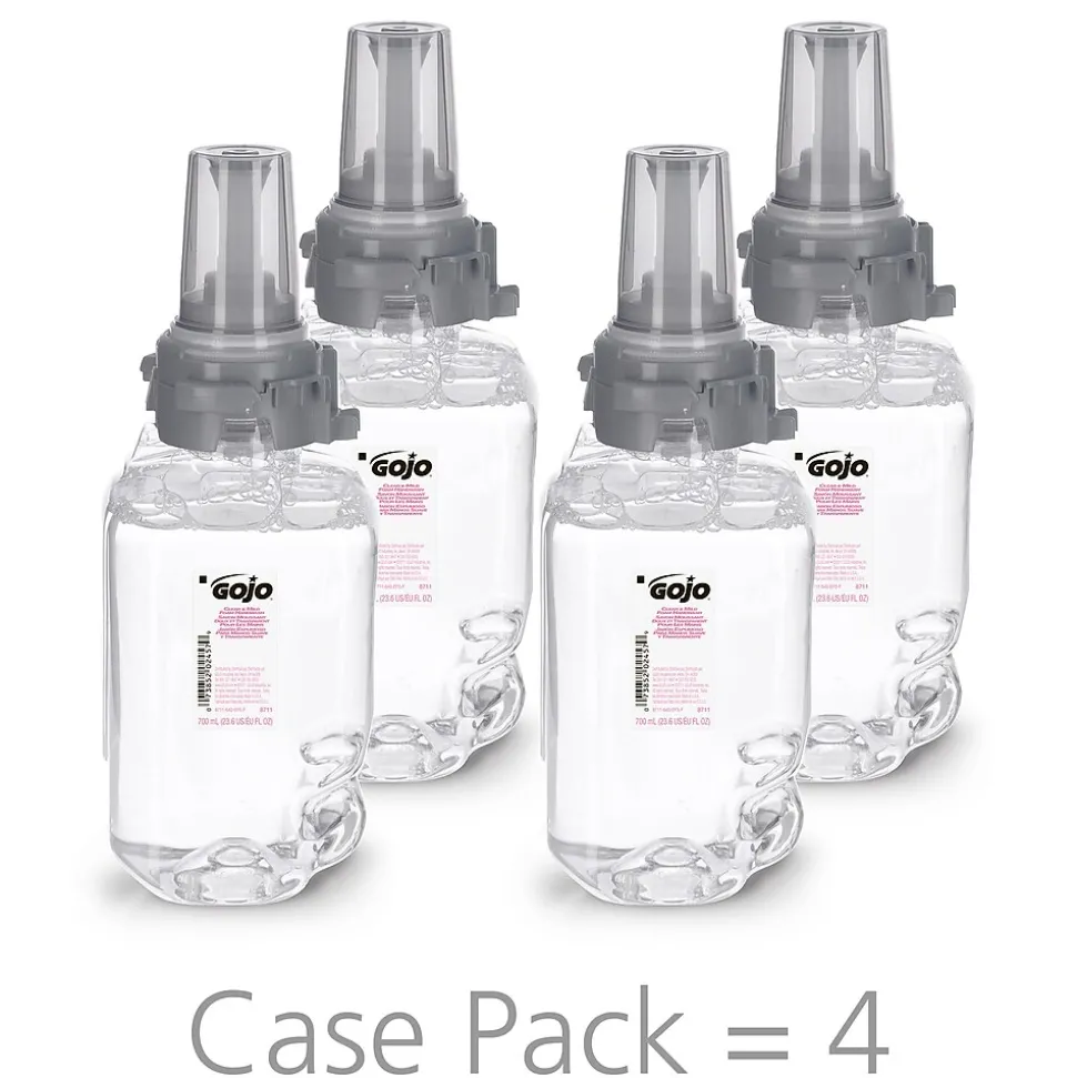 GOJO Foaming Hand Soap Refill for ADX-7 Dispenser, 23.6 oz., 4/Carton (8711-04)