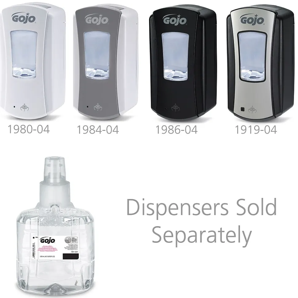 GOJO Foaming Hand Soap Refill for LTX 12 Dispenser, 40.5 oz., 2/Carton (1911-02)