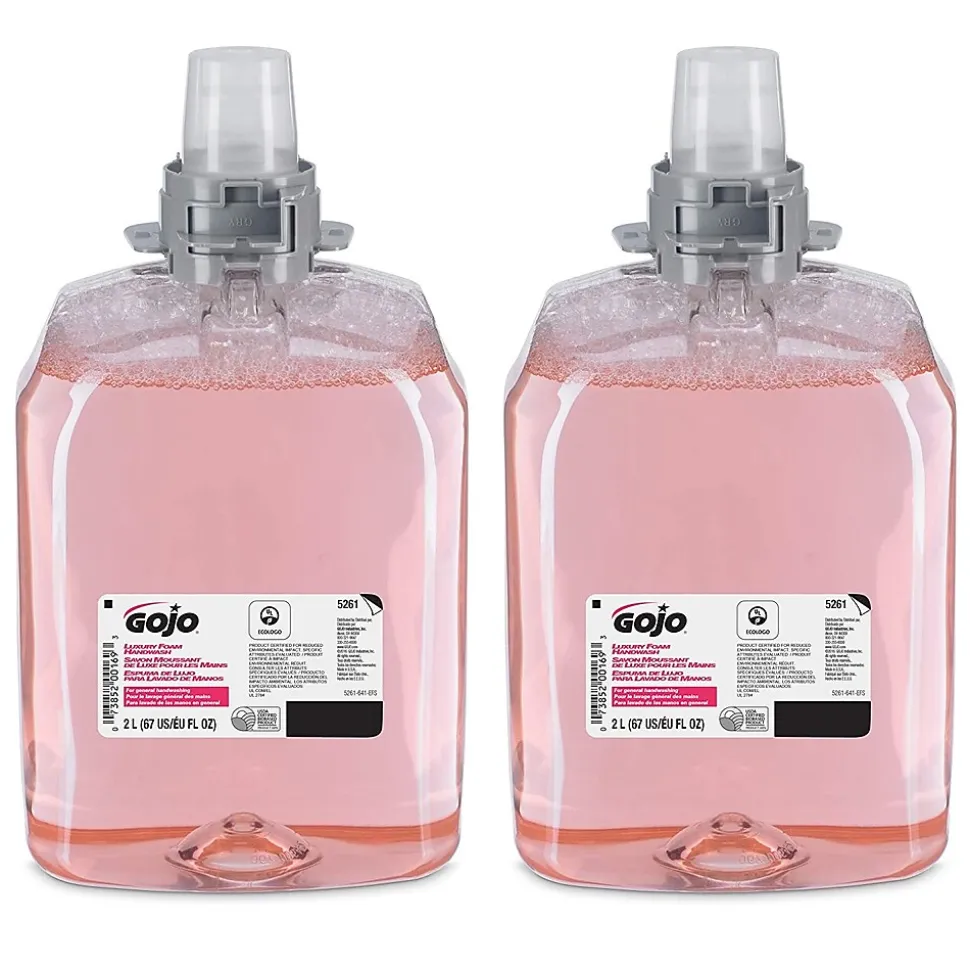 GOJO Luxury Foaming Hand Soap Refill for FMX 20 Dispenser, Cranberry Scent, 2000 ml., 2/Carton (5261-02)