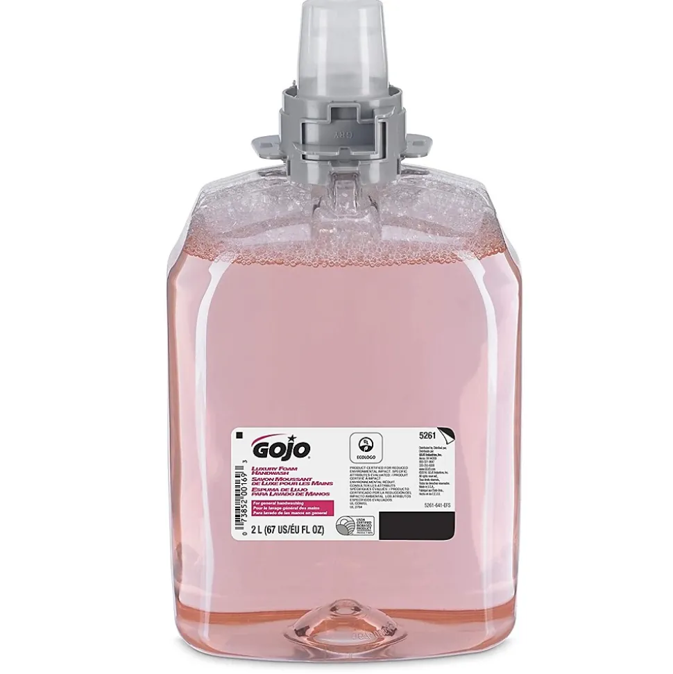 GOJO Luxury Foaming Hand Soap Refill for FMX 20 Dispenser, Cranberry Scent, 2000 ml., 2/Carton (5261-02)