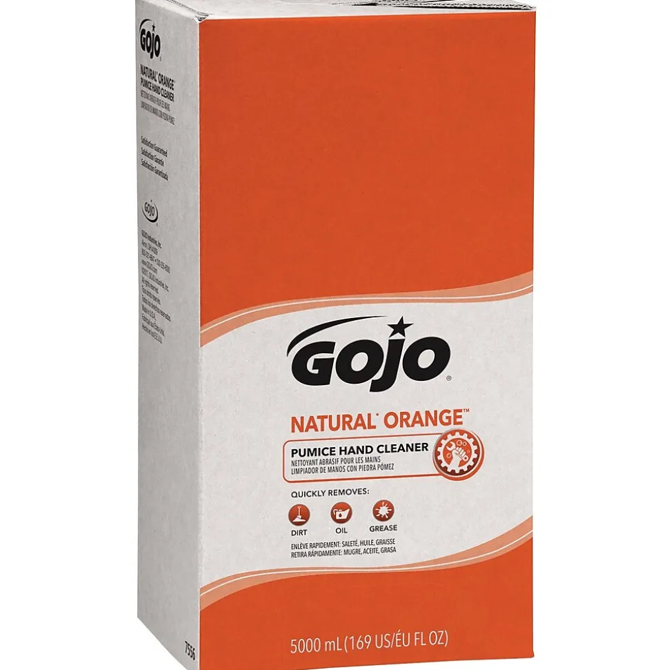 GOJO Natural Orange Liquid Hand Soap Refill for PRO TDX Dispenser, Orange Citrus Scent, 5000 ml., 2/Carton (7556-02)