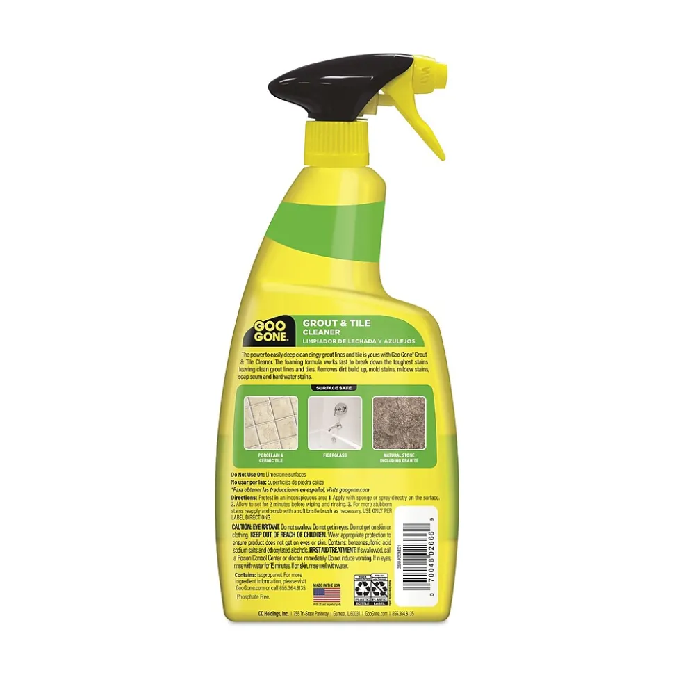 Goo Gone Grout and Tile Cleaner, Citrus Scent, 28 oz., 6/Carton (WMN2054A)