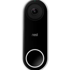 Google Nest Hello WiFi Wired Smart Video Doorbell, Black (5085916)