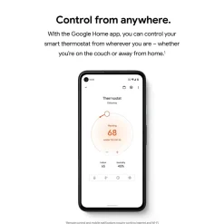 Google Nest WiFi Smart Thermostat, Snow White (5951743)