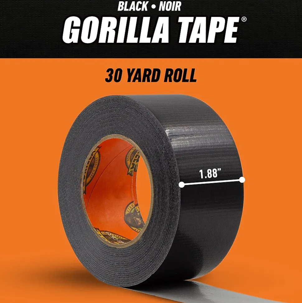 Gorilla Duct Tape, 1.88" x 30 yds., Black (105629)