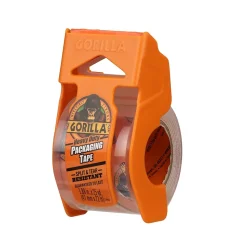 Gorilla Heavy Duty Packing Tape with Dispenser, 1.88" x 25 yds., Clear, 4/Pack (102680)