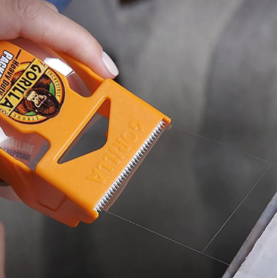 Gorilla Heavy Duty Packing Tape with Dispenser, 1.88" x 25 yds., Clear, 4/Pack (102680)