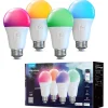 Govee Bluetooth 12 Watts Multicolor LED A19 E26 Bulb, 4/Pack (B6009AC3)