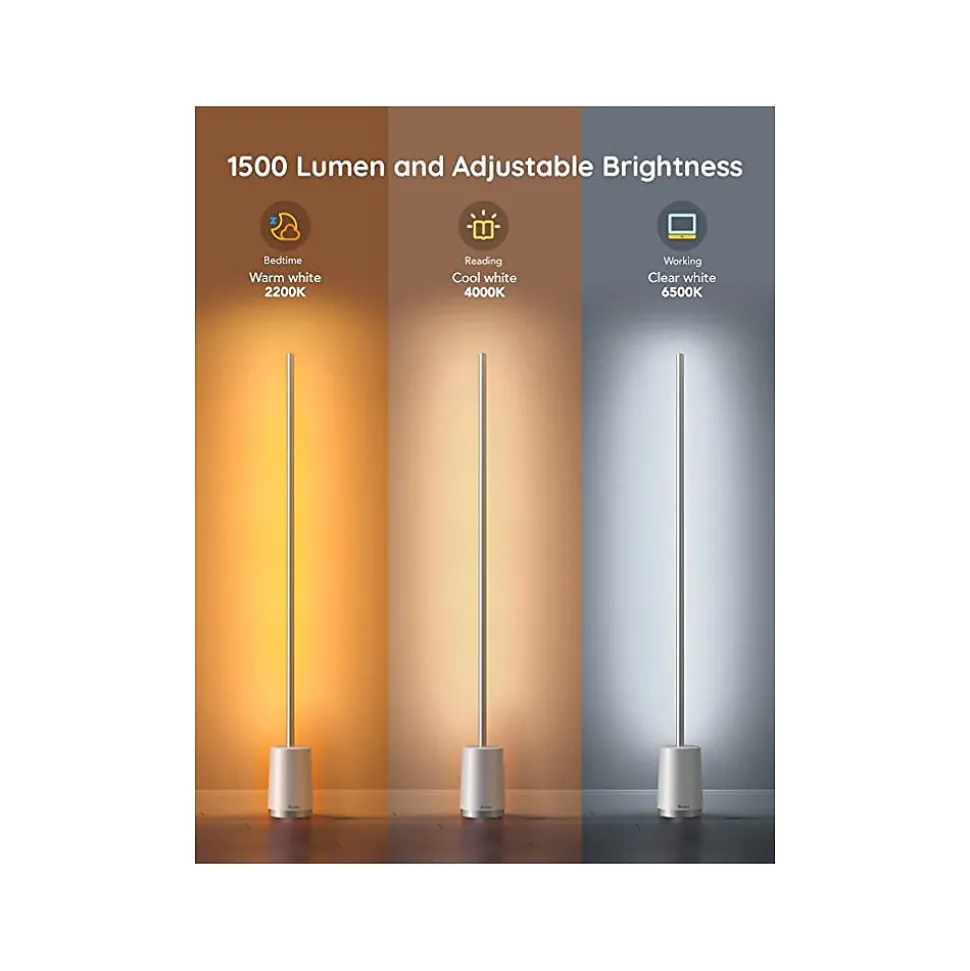 Govee Lyra Multicolor LED Corner Floor Lamp (H6072A82)