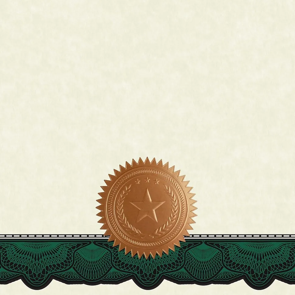 Great Papers Cambridge Certificates, 8.5" x 11", Beige/Green, 10/Pack (2020006)