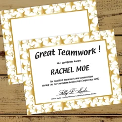 Great Papers Certificates, 8.5" x 11", Gold and White, 50/Pack (2014025)