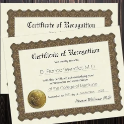 Great Papers Certificates, 8.5" x 11", Gold and Beige, 18/Pack (20104239)