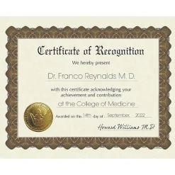 Great Papers Certificates, 8.5