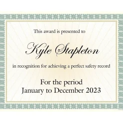 Great Papers Certificates, 8.5