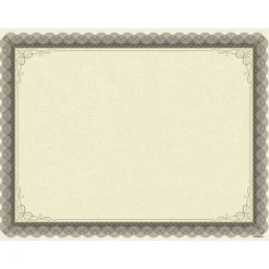 Great Papers Classic Parchment Certificates, 8.5" x 11", Beige/Brown, 25/Pack (2020000)