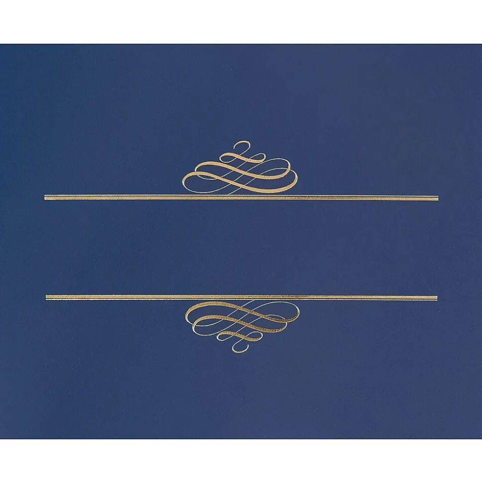 Great Papers Embossed Foil Certificate Holders, 8.5" x 11", Navy, 5/Pack (903119)