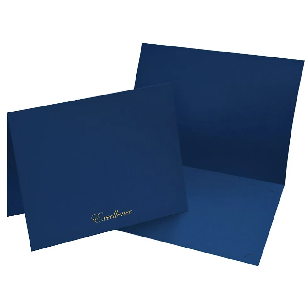 Great Papers Excellence Certificate Holders, 9.34" x 12", Blue/Gold, 5/Pack (2017044)