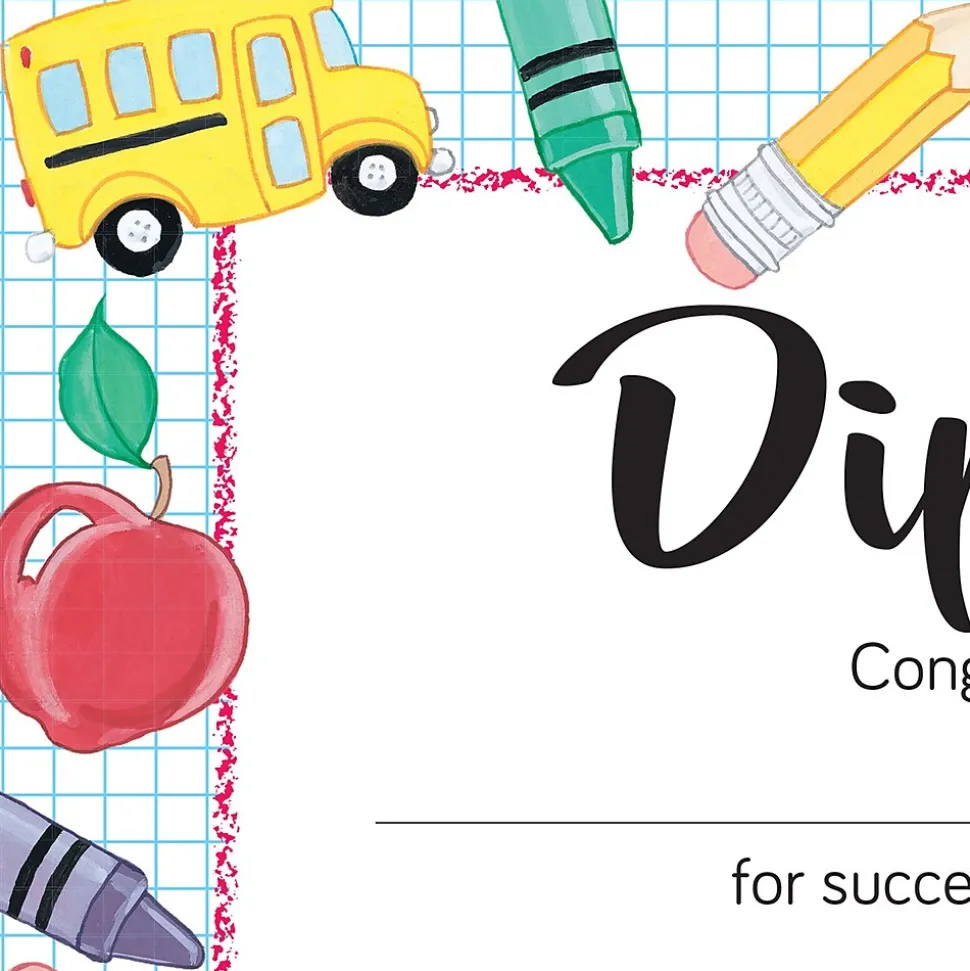 Great Papers Grade School Diploma Graduation Certificates, 8.5" x 11", Multicolor, 15/Pack (2020002)