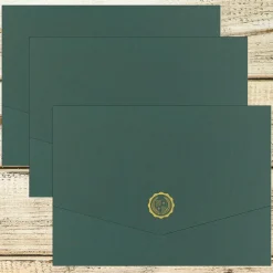 Great Papers Hunter Certificate Holders, 9.375" x 12", Green, 5/Pack (20103780)