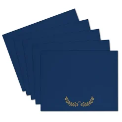 Great Papers Laurel Certificate Holders, 9.34" x 12", Blue/Gold, 5/Pack (2017046)