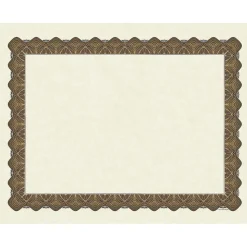 Great Papers Matte Certificates, 8.5" x 11", Beige/Gold, 100/Pack (934000)