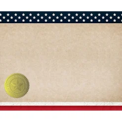 Great Papers Patriotic Certificates, 8.5" x 11", Multicolor, 25/Count(2015083)