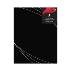 Great Papers Petal Touch Certificate Holders, 9.34" x 12", Modern Black, 5/Pack (2019002)