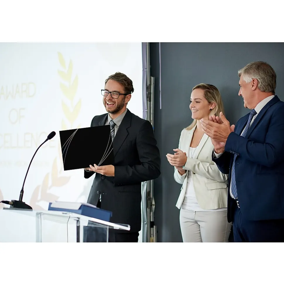 Great Papers Petal Touch Certificate Holders, 9.34" x 12", Modern Black, 5/Pack (2019002)