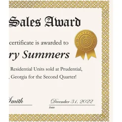 Great Papers! Star Burst Certificate Seals, 2