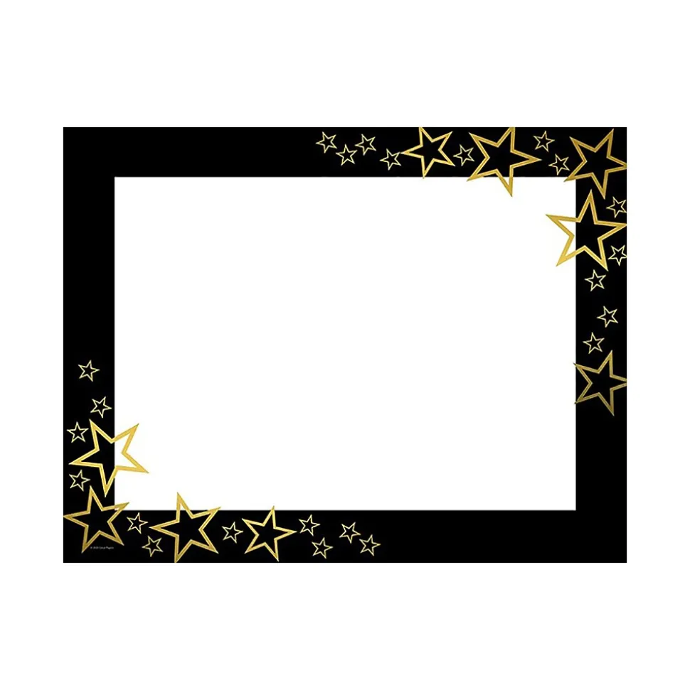 Great Papers Star Search Certificates, 8.5" x 11", White/Black/Gold, 15/Pack (2020001)