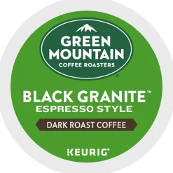 Green Mountain Black Granite Espresso Style Coffee Keurig® K-Cup® Pods, Dark Roast, 96/Carton (5000366650CT)