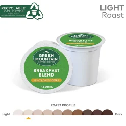 Green Mountain Breakfast Blend Coffee Keurig® K-Cup® Pods, Light Roast, 24/Box (5000330085)