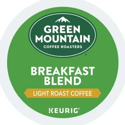 Green Mountain Breakfast Blend Coffee Keurig® K-Cup® Pods, Light Roast, 96/Carton (6520)