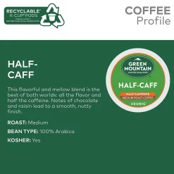 Green Mountain Coffee Roasters Half-Caff Coffee Keurig® K-Cup® Pods, Medium Roast, 48/Box (357446)