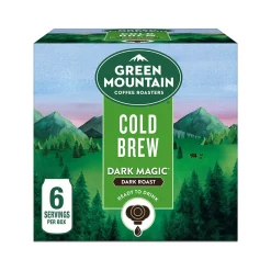 Green Mountain Coffee Roasters Dark Magic Cold Brew Coffee Packet, Dark Roast, 72 fl.oz., 6/Carton (5000376411)