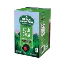 Green Mountain Coffee Roasters Dark Magic Cold Brew Coffee Packet, Dark Roast, 72 fl.oz., 6/Carton (5000376411)