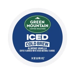 Green Mountain Coffee Roasters Iced Cold Brew Almond Vanilla Iced Coffee Keurig® K-Cup® Pods, Light Roast, 20/Box (5000372045)