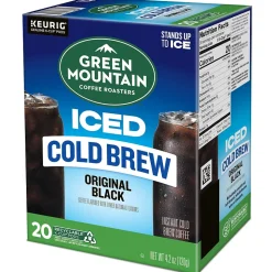 Green Mountain Coffee Roasters Classic Black Iced Coffee Keurig® K-Cup® Pods, Medium Roast, 80/Carton (5000372042CT)
